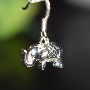 Elephant Silver Earrings